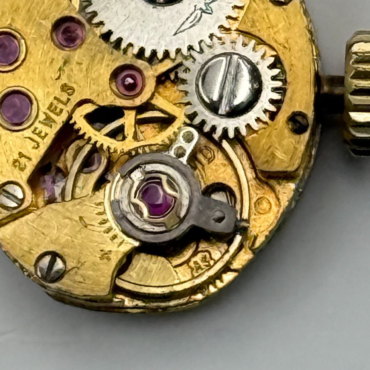 AS 1777 Watch Movement A. Schild Rotary Swiss 21 Jewels Manual Wind Parts 12.4mm