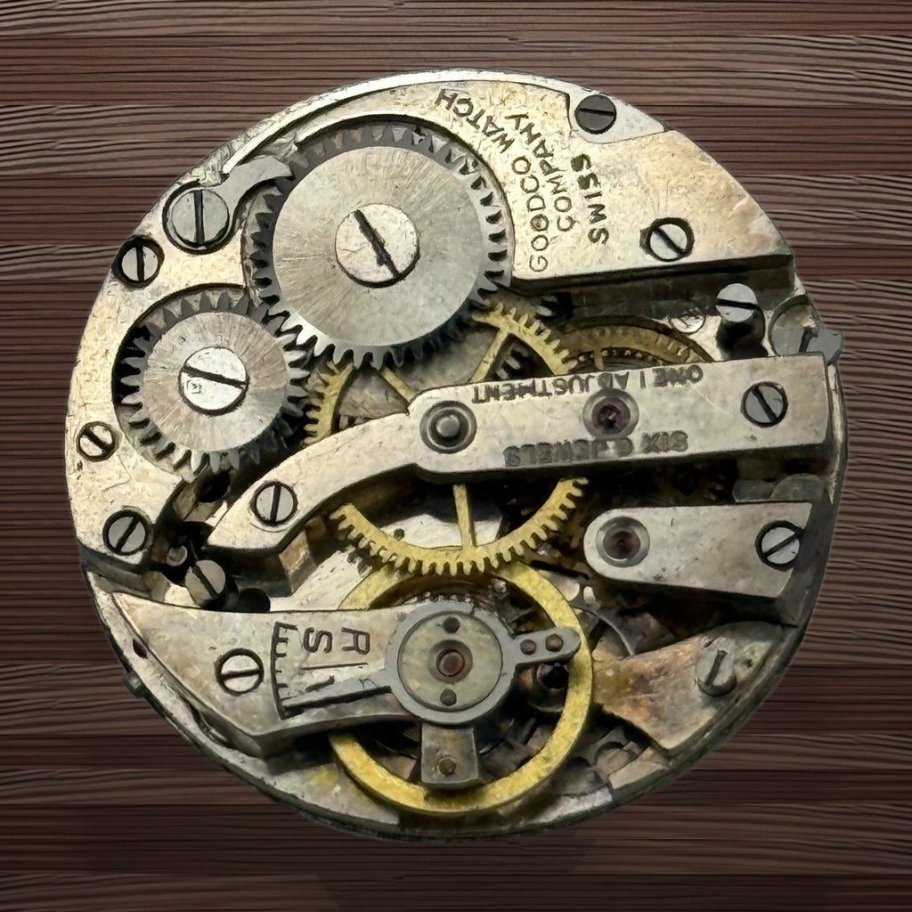 AS 175 Watch Movement A. Schild 175 Goodco Watch 6 Jewels Parts Repair 22.9mm