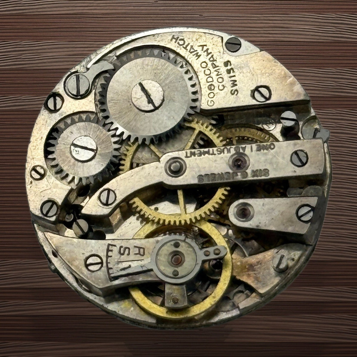 AS 175 Watch Movement A. Schild 175 Goodco Watch 6 Jewels Parts Repair 22.9mm