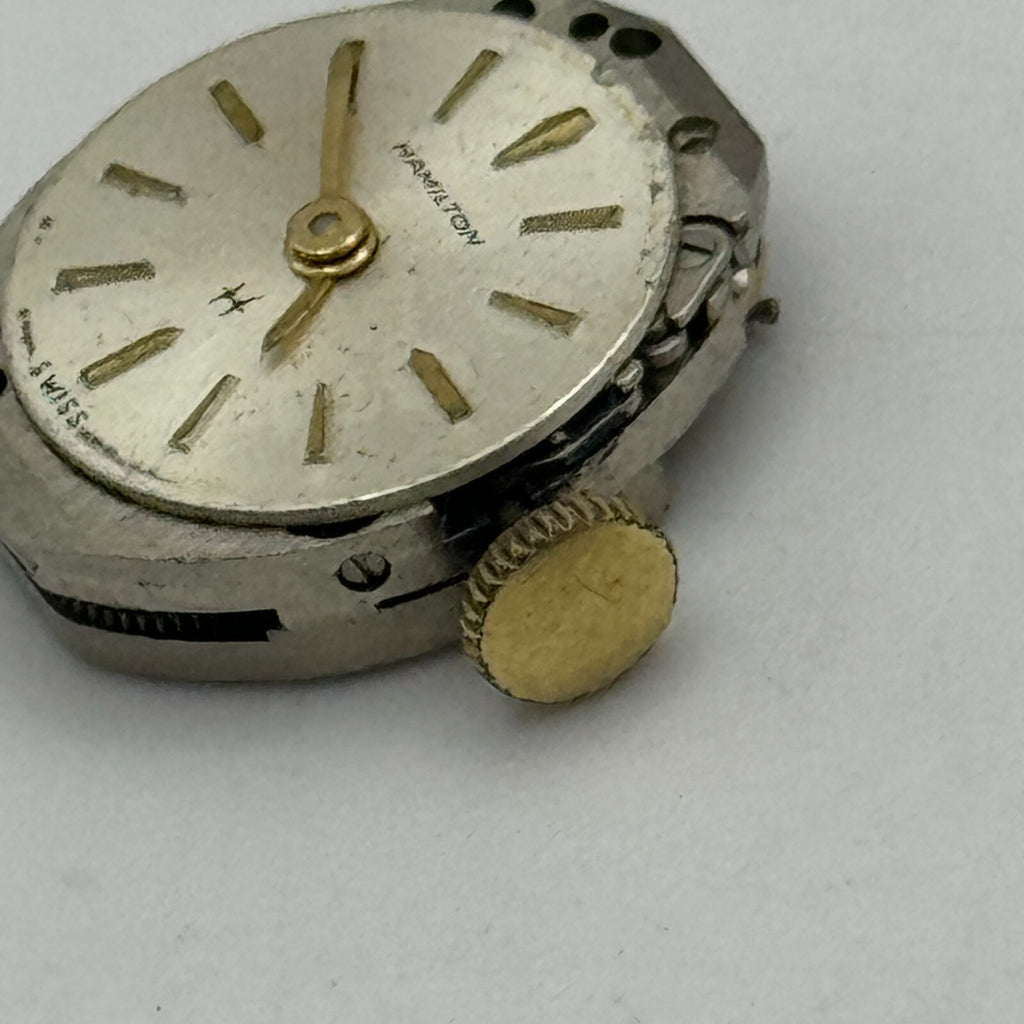 Hamilton 16 Watch Movement Ladies Manual Wind Vintage Swiss Parts 13mm