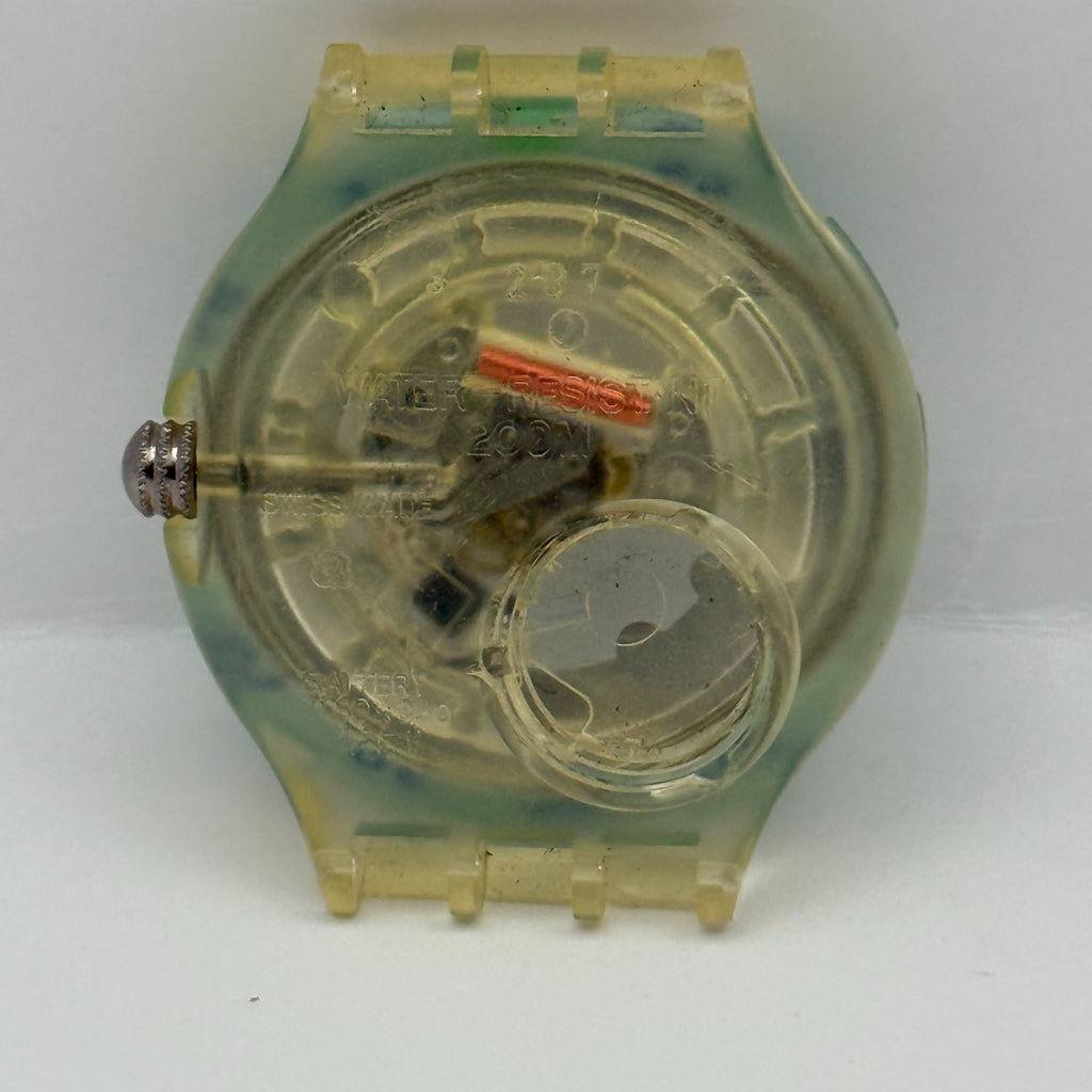 Vintage Swatch Scuba 200 Watch SDK107 Blue Ice 1995 ETA Quartz Swiss 40mm Parts 