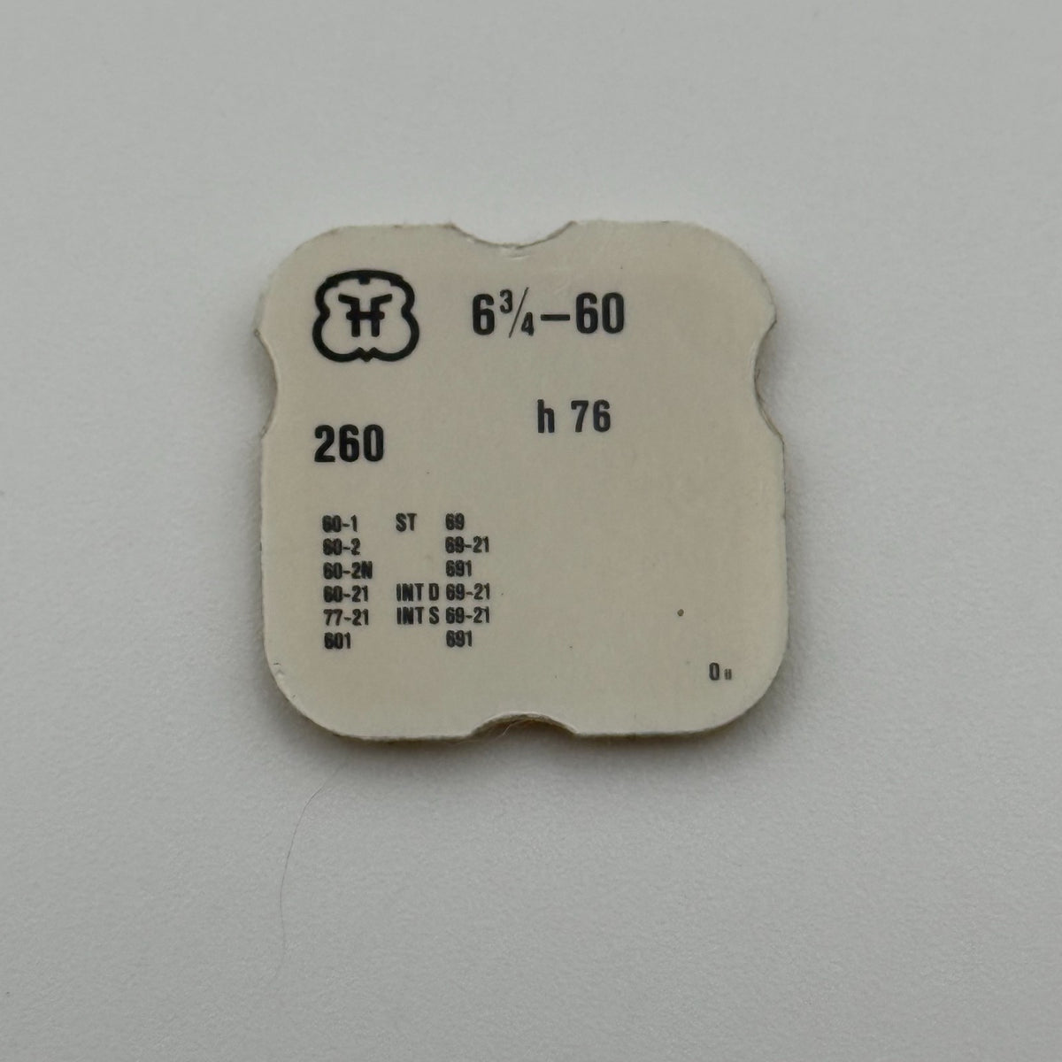 FHF 60 Minute Wheel - 6 3/4 - 260 - New Old Stock - Watch Parts
