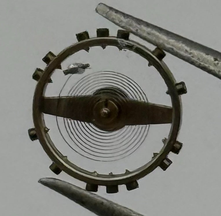 AS 655 Balance Wheel Complete And Spring 5¼’’’ 22 Watch Movement Parts NOS