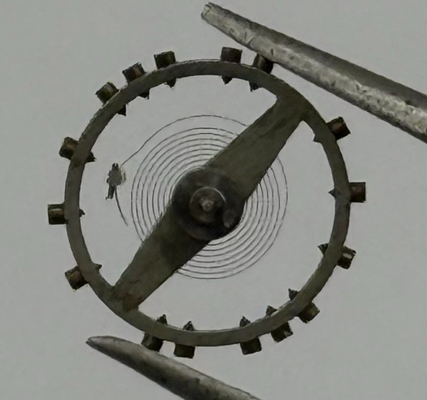AS 1051 Balance Wheel Complete And Spring 5¼’’’ 34 M Watch Movement Parts NOS