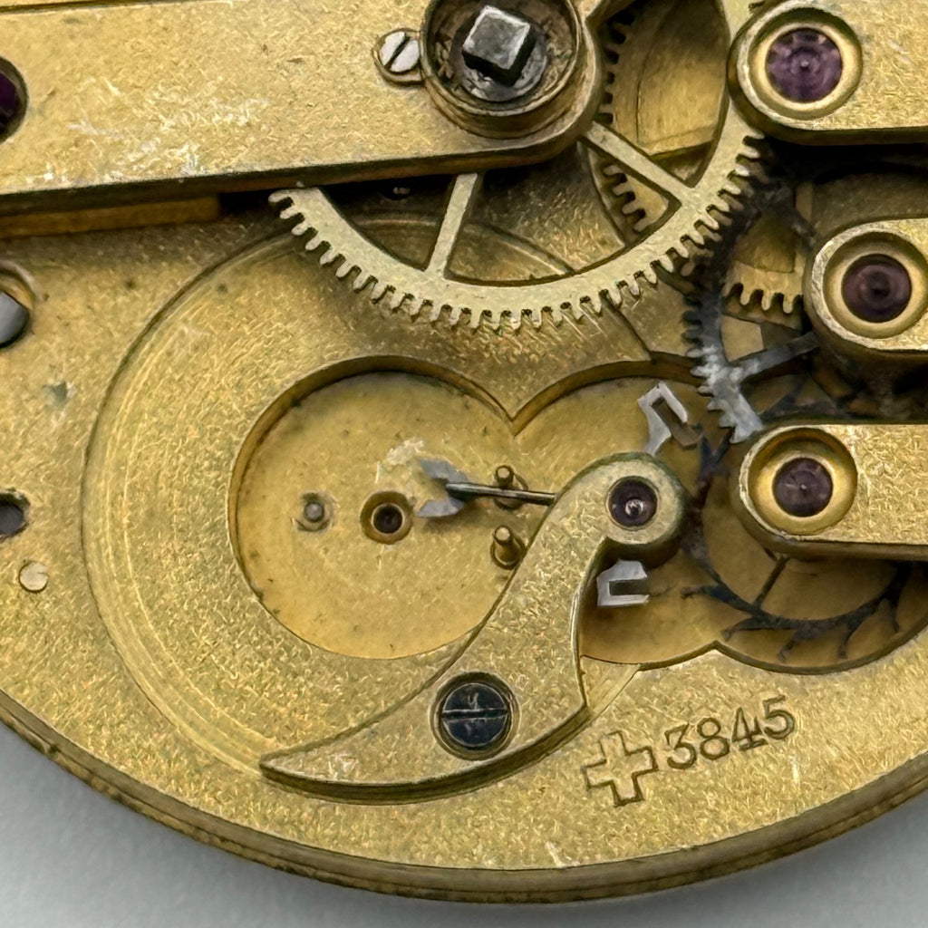 Louis-Ulysse Chopard Pocket Watch Movement - Patent 3845 - From 1891 - For Parts