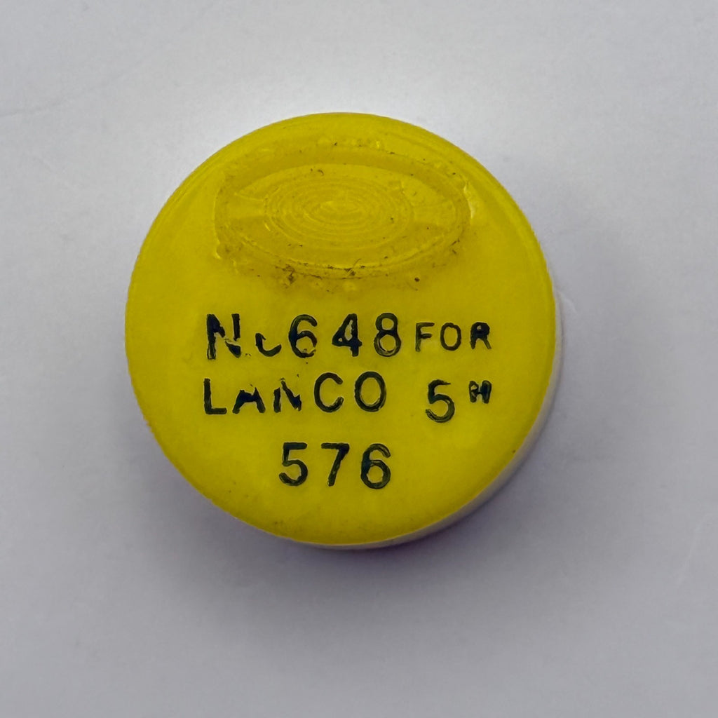 Lanco 576 Balance Wheel Complete And Spring 5’’’ 648 Watch Movement Parts NOS