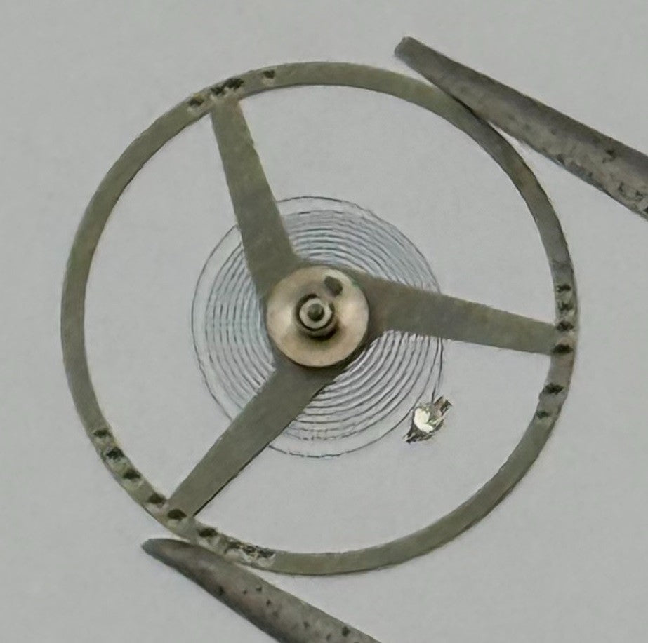 Peseux 320 Balance Wheel Complete And Spring Renata 1076 M Watch Movement Parts