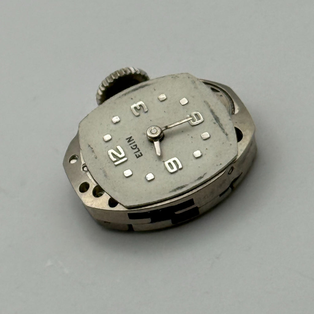Elgin 744 Watch Movement 19 Jewels USA Manual Wind Vintage Parts Repair 13.6mm