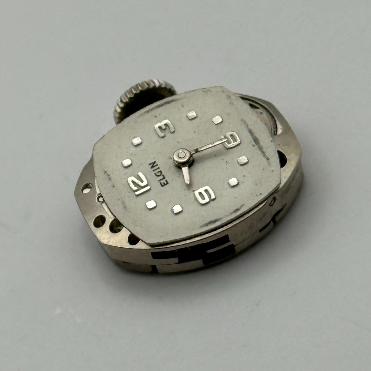 Elgin 744 Watch Movement 19 Jewels USA Manual Wind Vintage Parts Repair 13.6mm