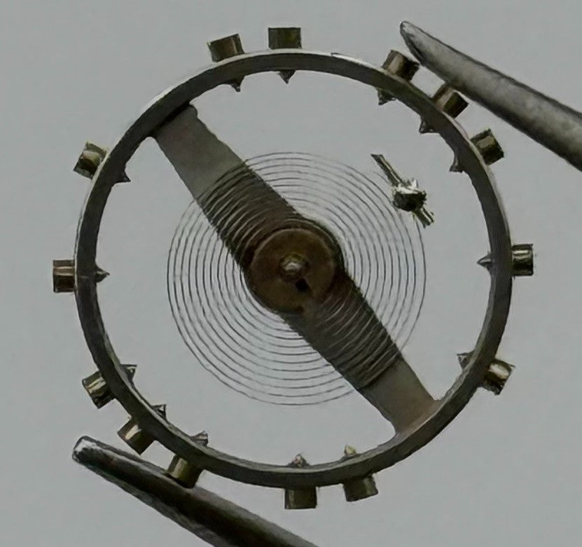 Tissot 217 Balance Wheel Complete And Spring Watch Movement Parts NOS