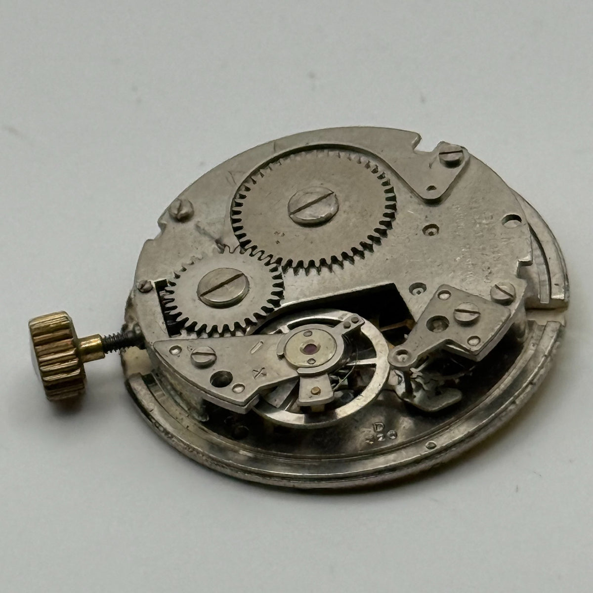 Desa 320 Watch Movement Lucerne Black Yellow Dial Burgana Manual Parts 34.6mm
