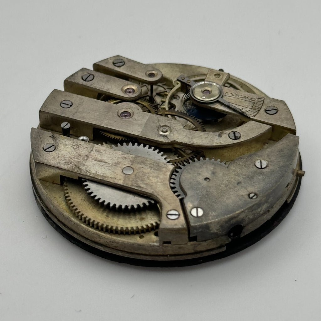 Unidentified Open Face Swiss Balance Ok Pocket Watch Movement Parts 42.5mm