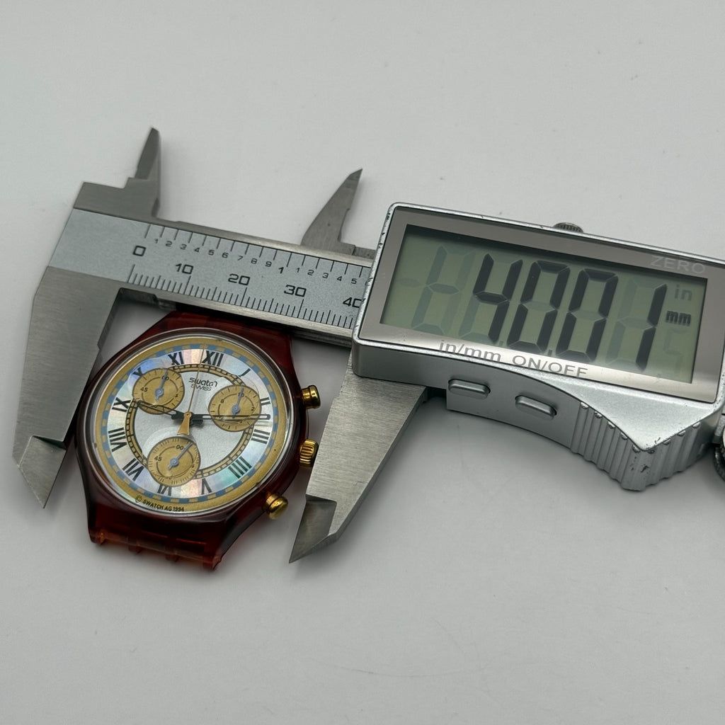 Vintage Swatch Chrono Watch SCF100 Romain 1994 ETA Quartz Swiss 40mm Parts