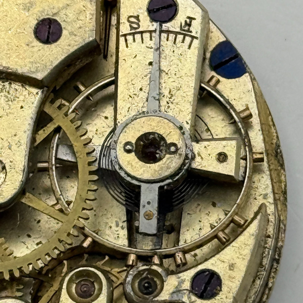 Longines Pocket Watch Movement Antique Hunter Sub Seconds Parts Repair 40.1mm
