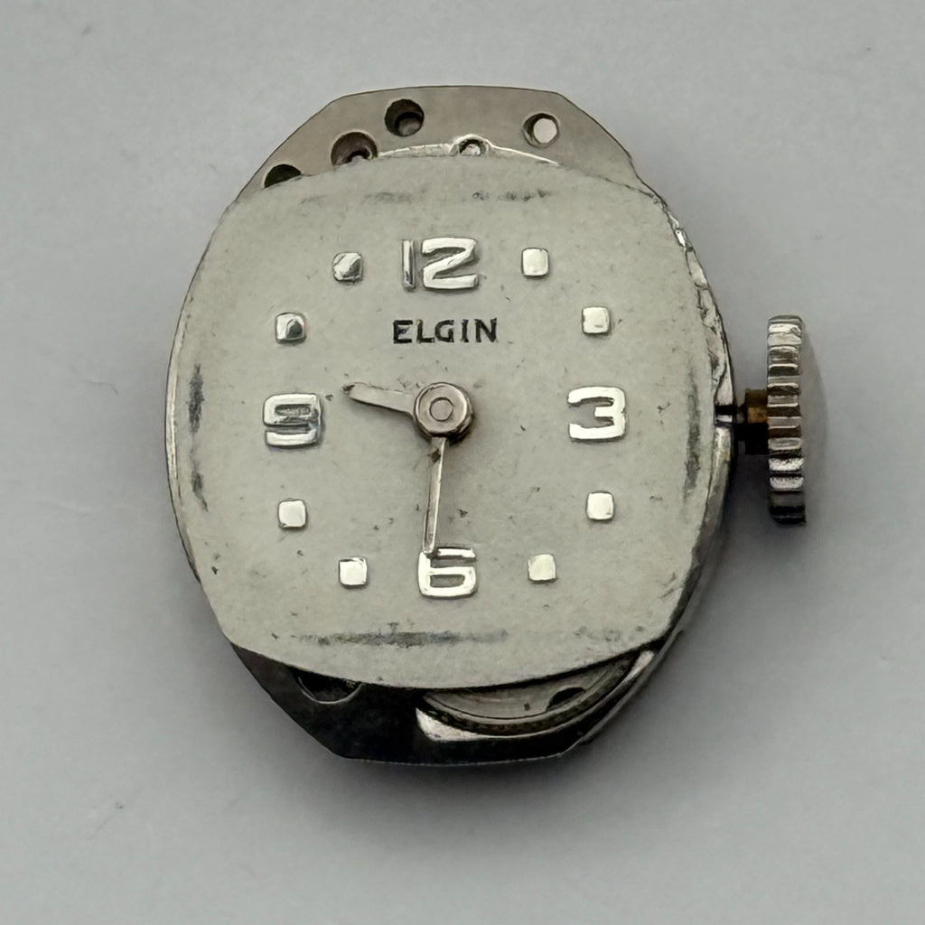Elgin 744 Watch Movement 19 Jewels USA Manual Wind Vintage Parts Repair 13.6mm
