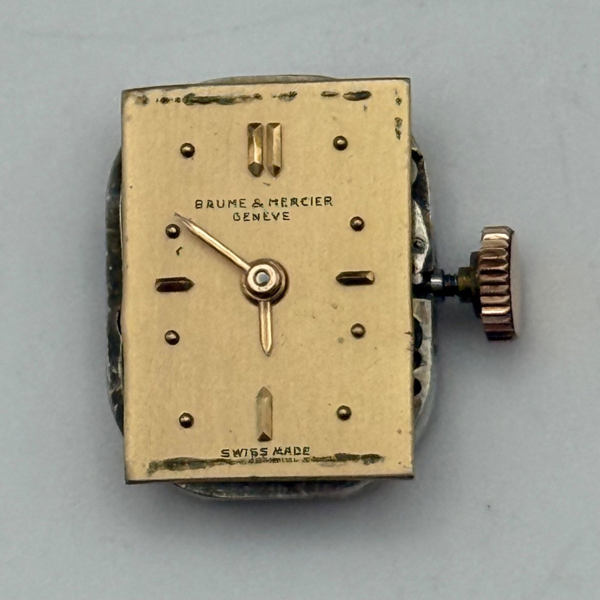 Baume Mercier Geneve B&M Watch Movement Ladies Manual Vintage Swiss Parts 12.4mm