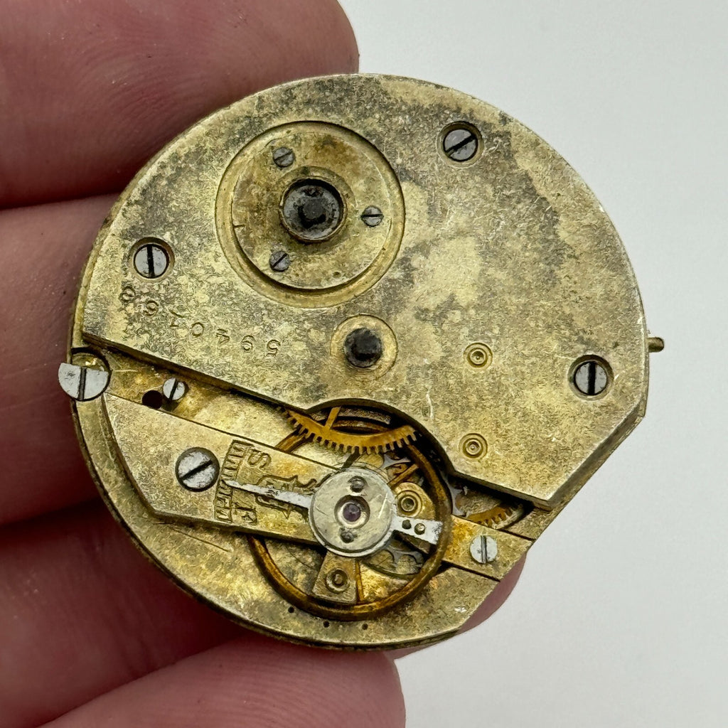 Antique Pocket Watch Movement Key Wound Parts Repair Spares 35.9mm