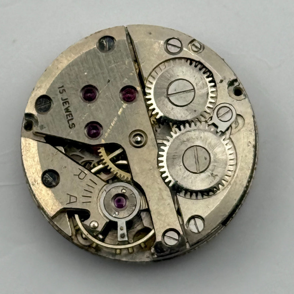 Unidentified Watch Movement Arnex 15 Jewels Swiss Manual Wind Parts 19.6mm
