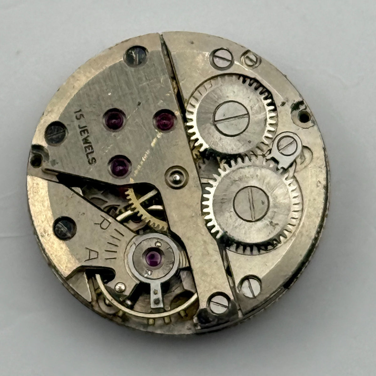 Unidentified Watch Movement Arnex 15 Jewels Swiss Manual Wind Parts 19.6mm