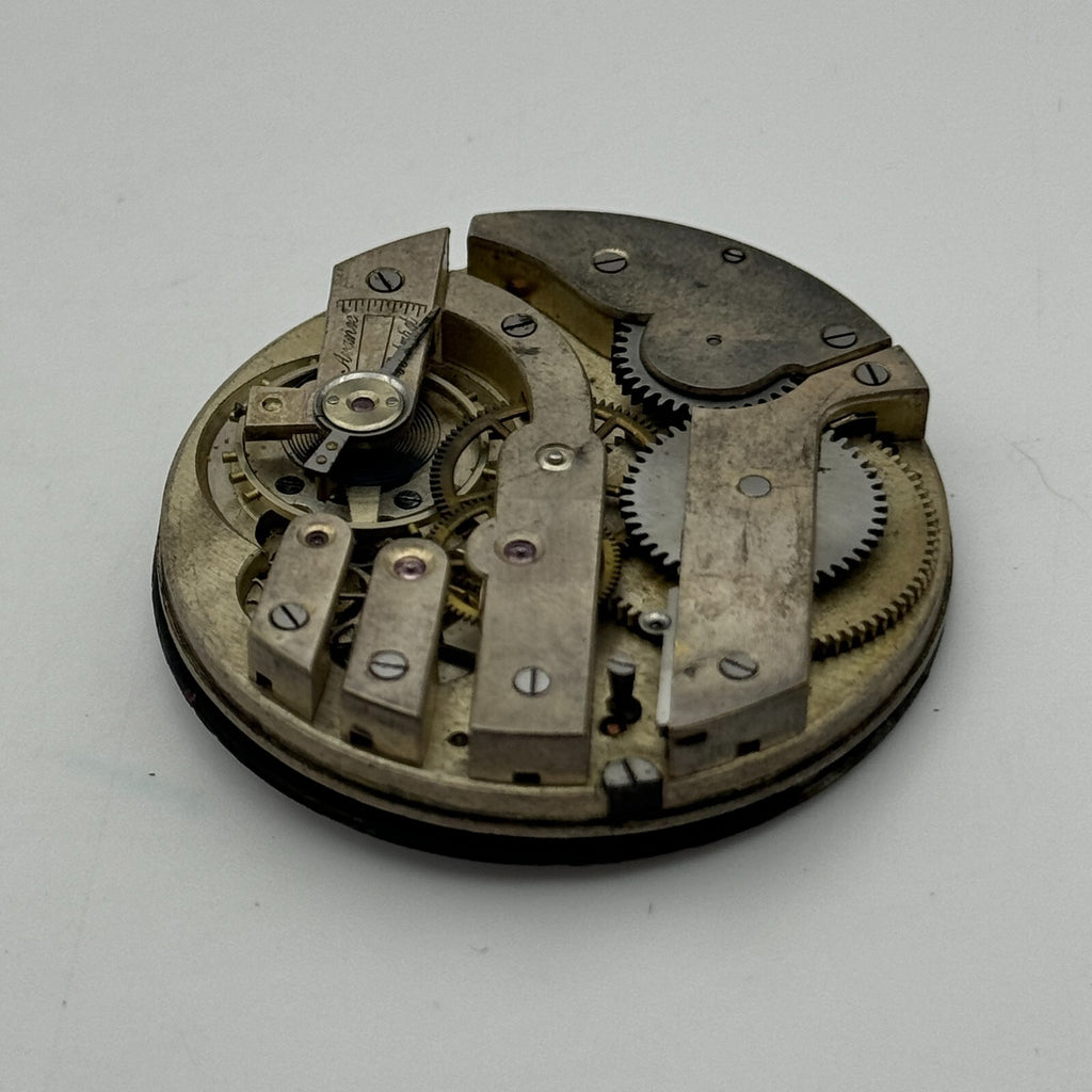 Unidentified Open Face Swiss Balance Ok Pocket Watch Movement Parts 42.5mm