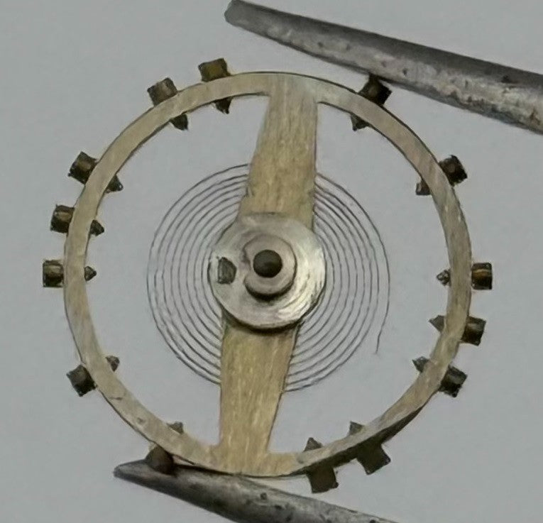 HP 63 Balance Wheel Complete And Spring 9¾’’’ Watch Movement Parts Vintage NOS