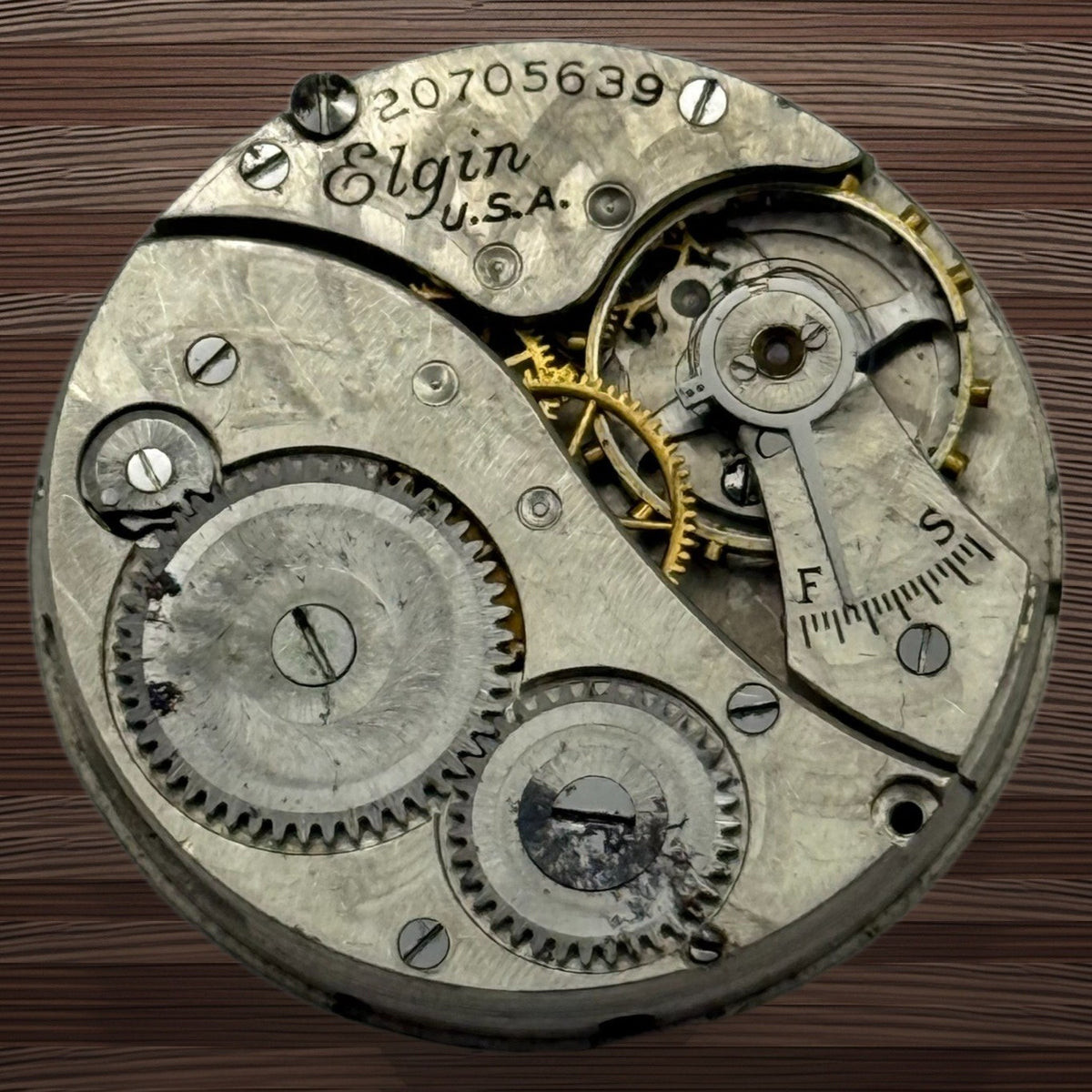 Elgin 431 Model 2 Watch Movement 1918 Antique American Parts Repair Spares 6/0s