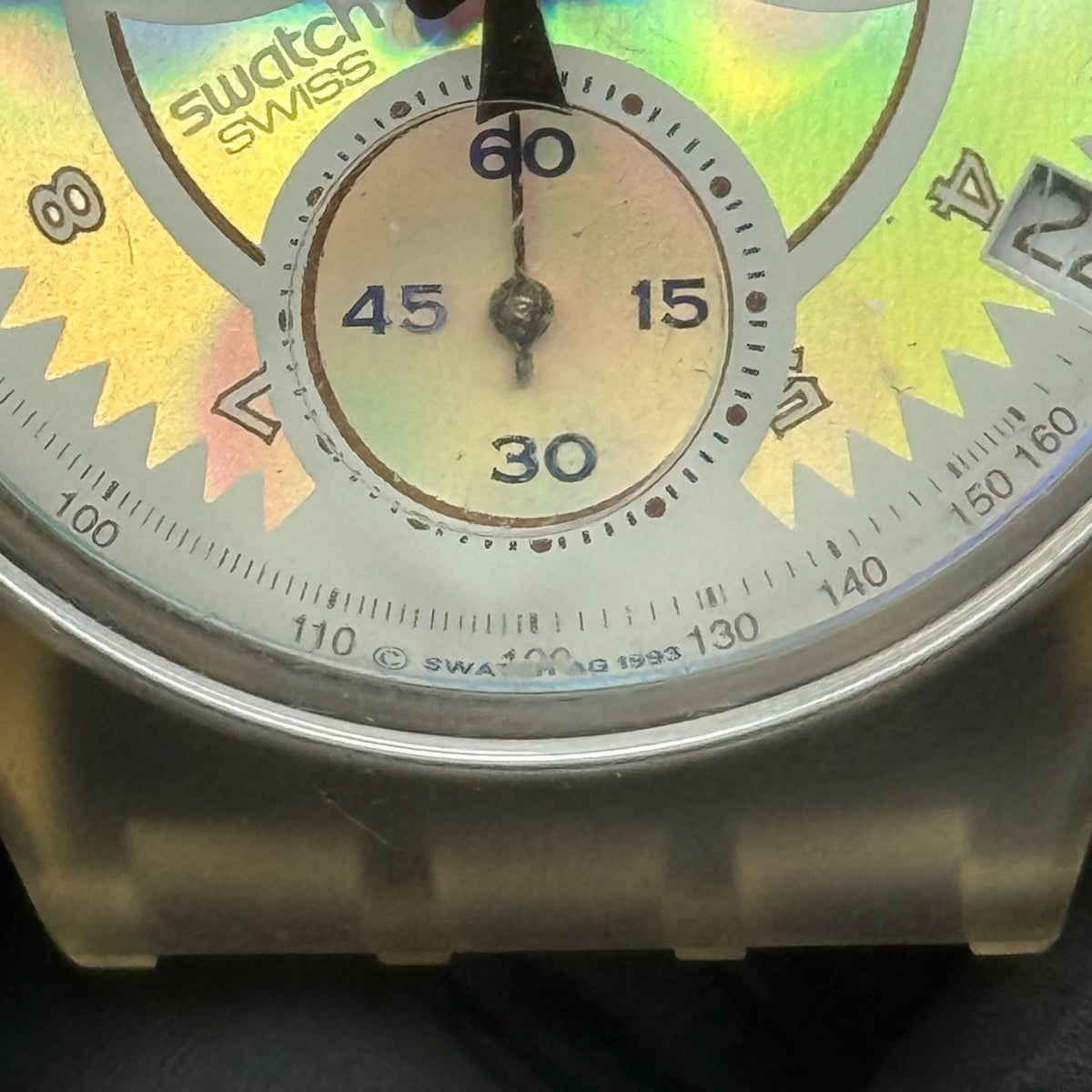 Vintage Swatch Chrono Watch SCK400 Whipped Cream 1993 ETA Quartz 40mm Parts