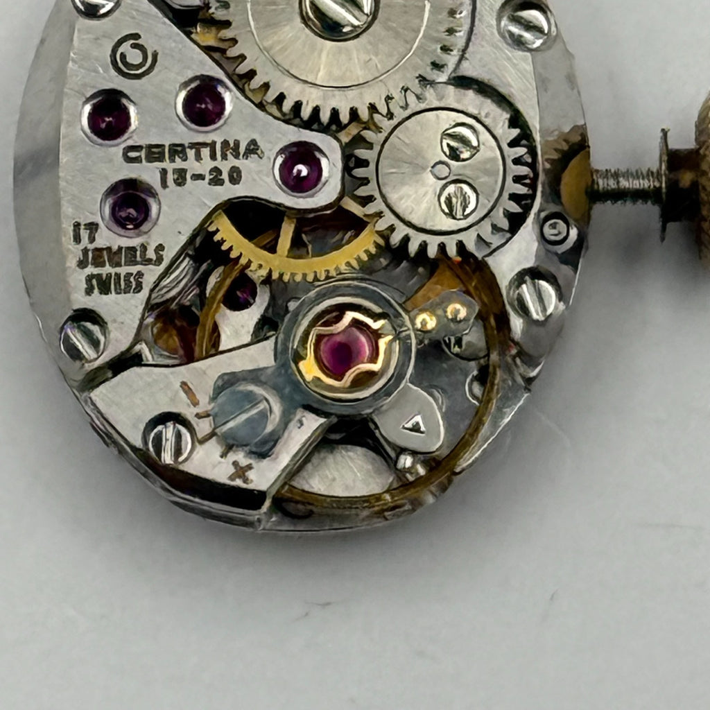 Certina 13-20 Watch Movement Ladies 17 Jewels Running Manual Wind Parts 15.5mm