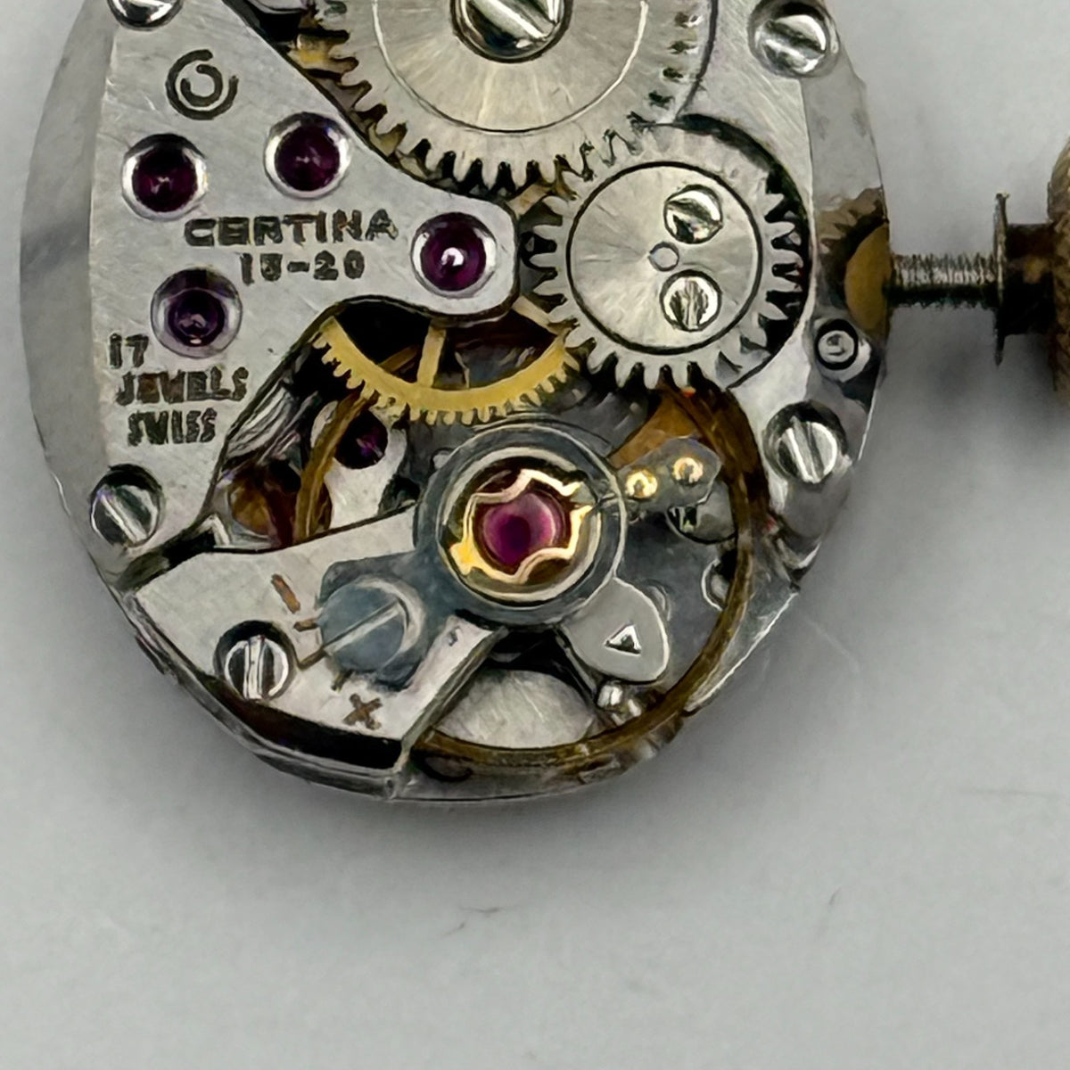 Certina 13-20 Watch Movement Ladies 17 Jewels Running Manual Wind Parts 15.5mm