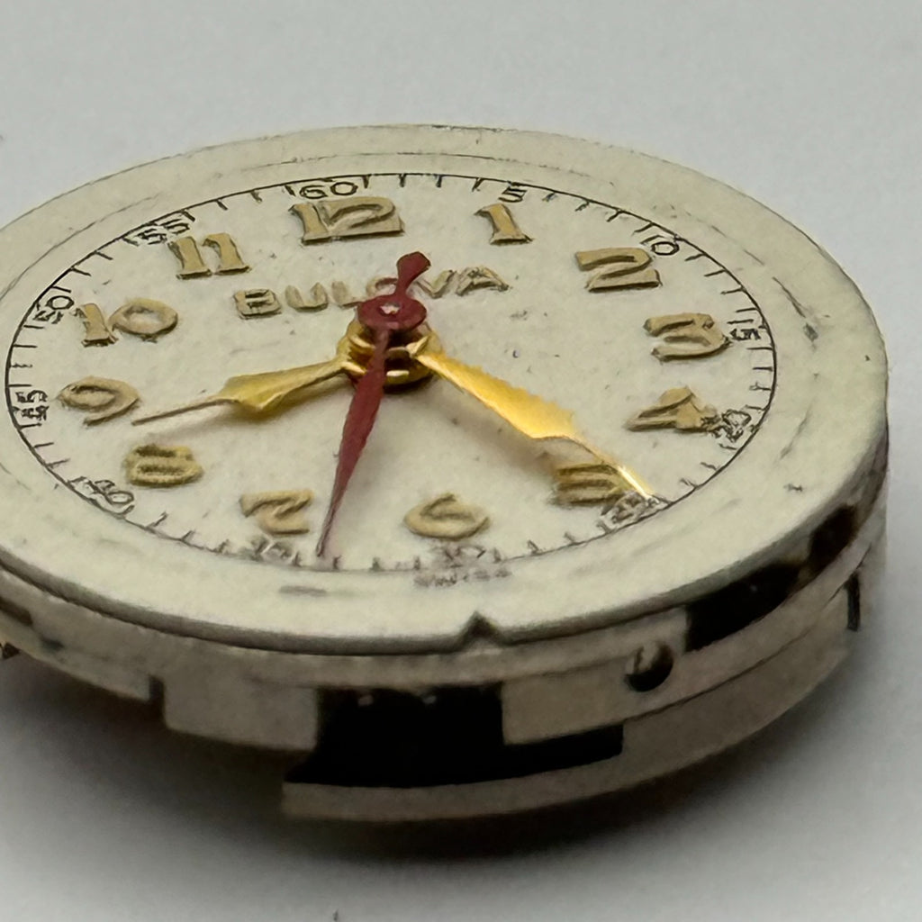Bulova 7BSC Watch Movement Red Sweep Seconds Hand 17J Swiss Parts Repair 17.1mm