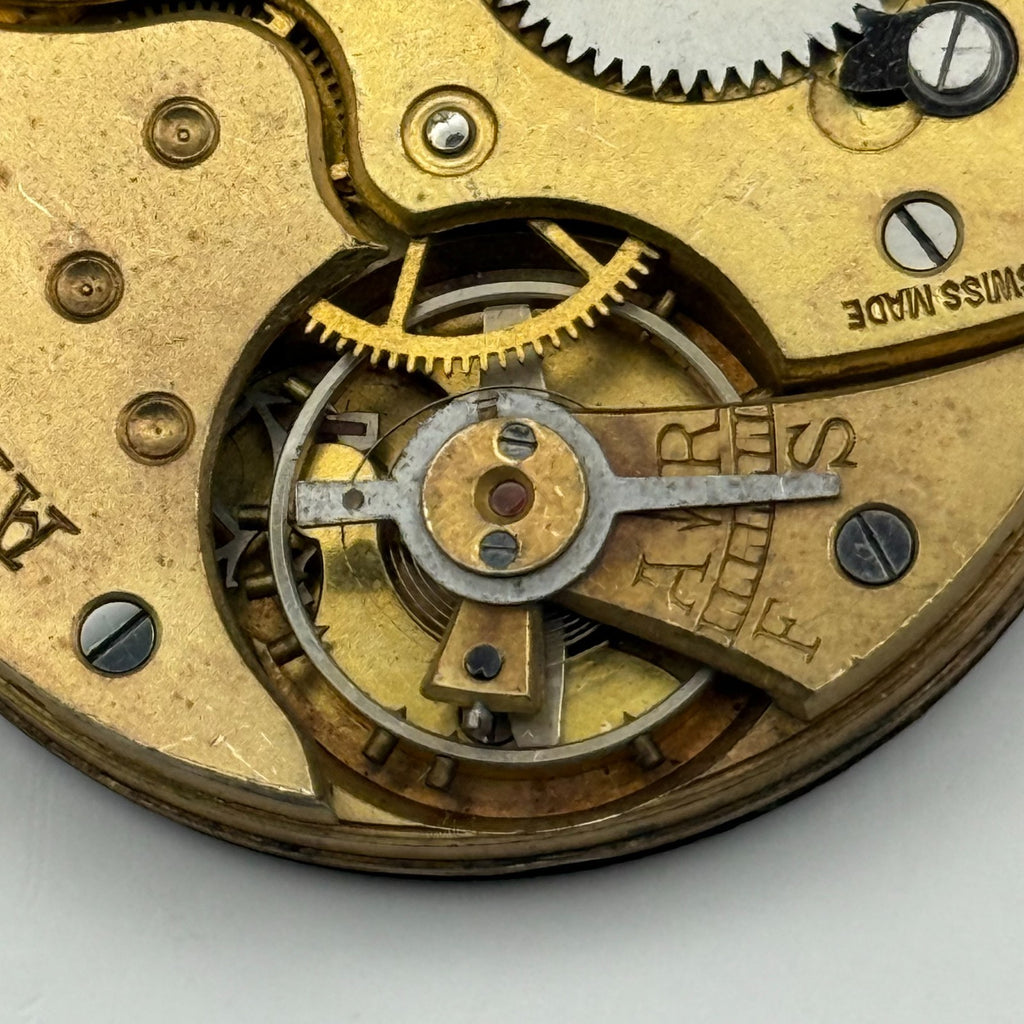 Artox Pocket Watch Movement Hunter Swiss Sub Seconds Vintage Parts Repair 40.2mm
