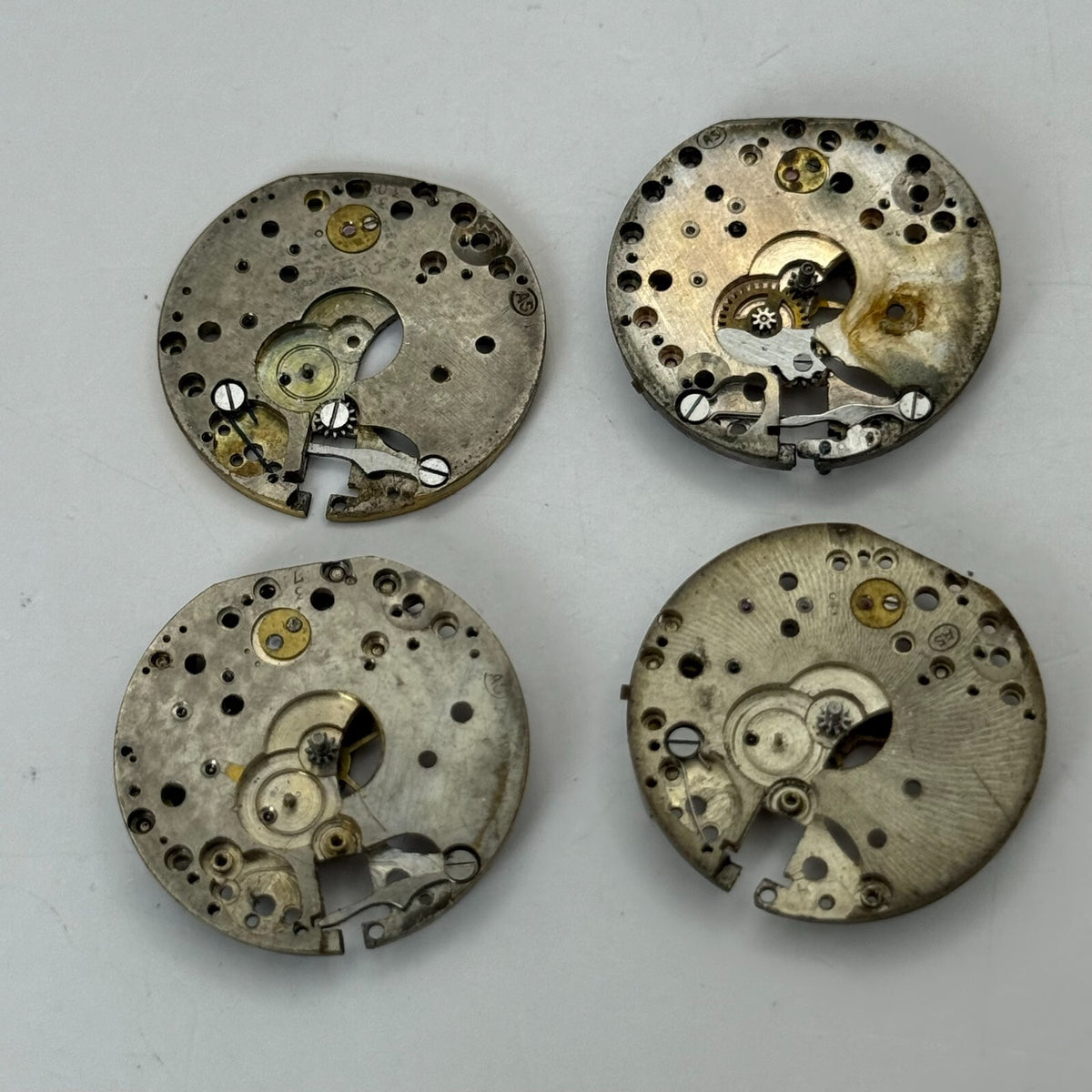 AS Watch Movement - 4x A. Schild Main Plates - For Parts / Repair