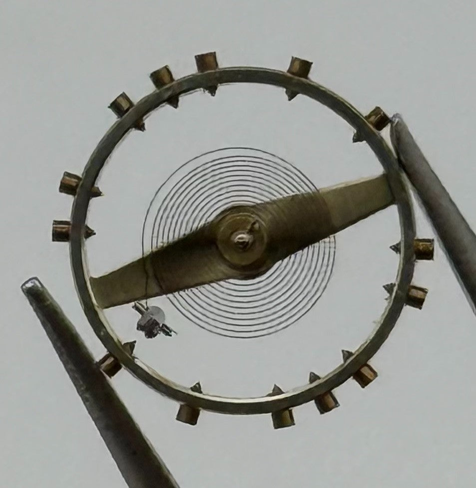 Dama 500 Balance Wheel Complete And Spring 10½’’’ 394 M Watch Movement Parts NOS