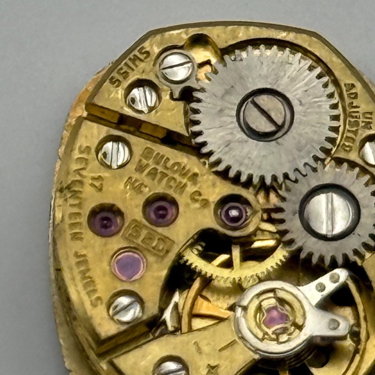 Bulova 5BD Watch Movement Running Ladies 17 Jewels Swiss Parts Repair 13mm