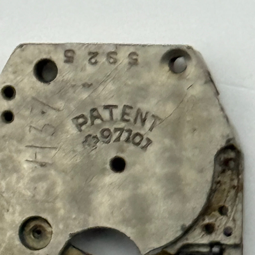 EB Watch Movement Swiss Incomplete Patent 97101 Vintage Parts Repair 15.4mm