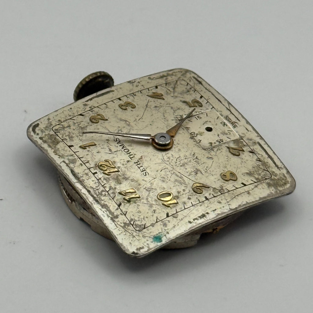Seth Thomas 001 Watch Movement D247 Running RARE Manual Wind Parts 23.6mm