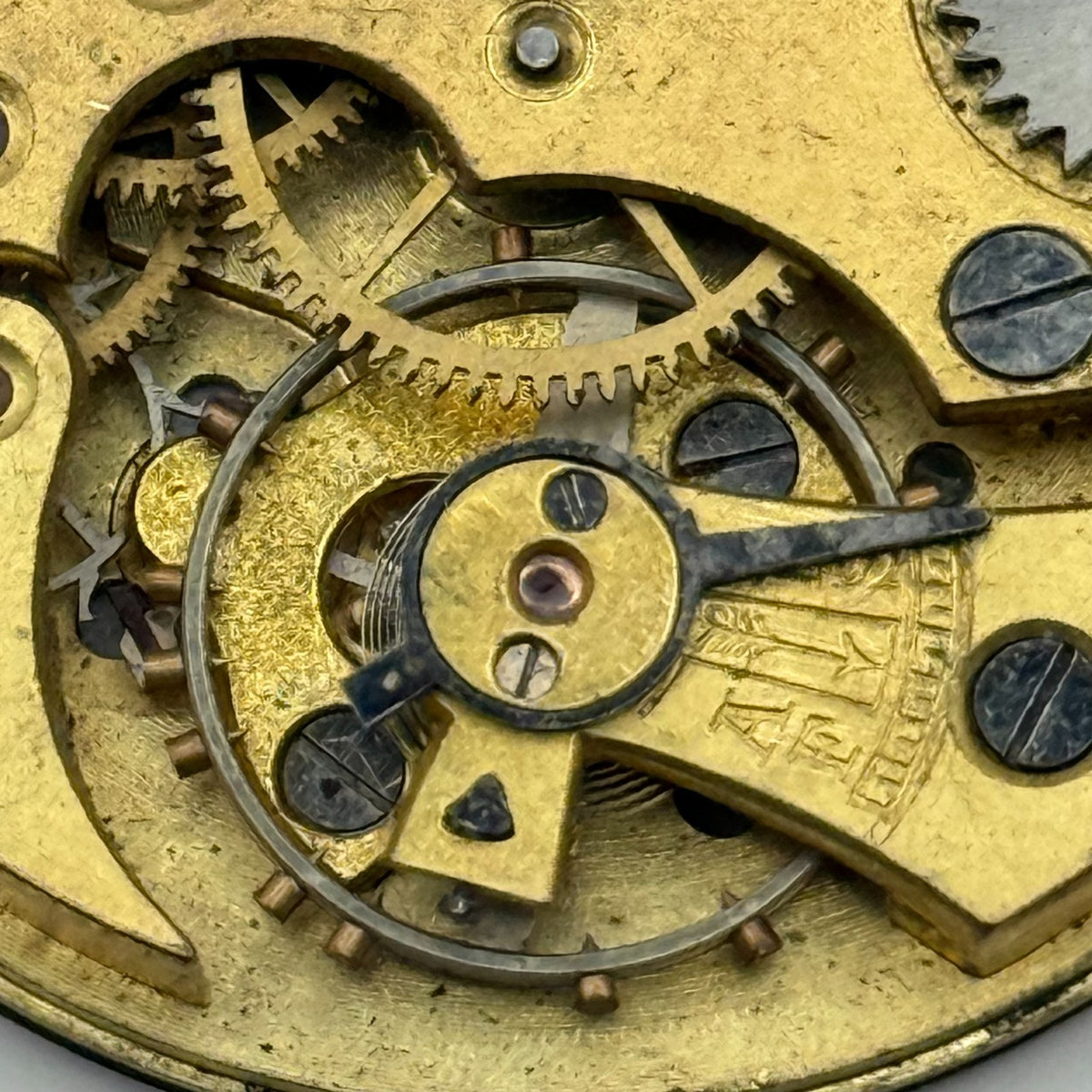 Uilkema Pocket Watch Movement Open Face Sub Seconds Vintage Parts Repair 38.9mm