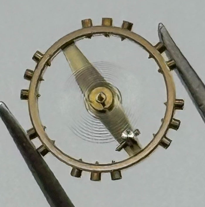 Kurtz 570 Balance Wheel Complete And Spring 5¼’’’ Watch Movement Parts NOS