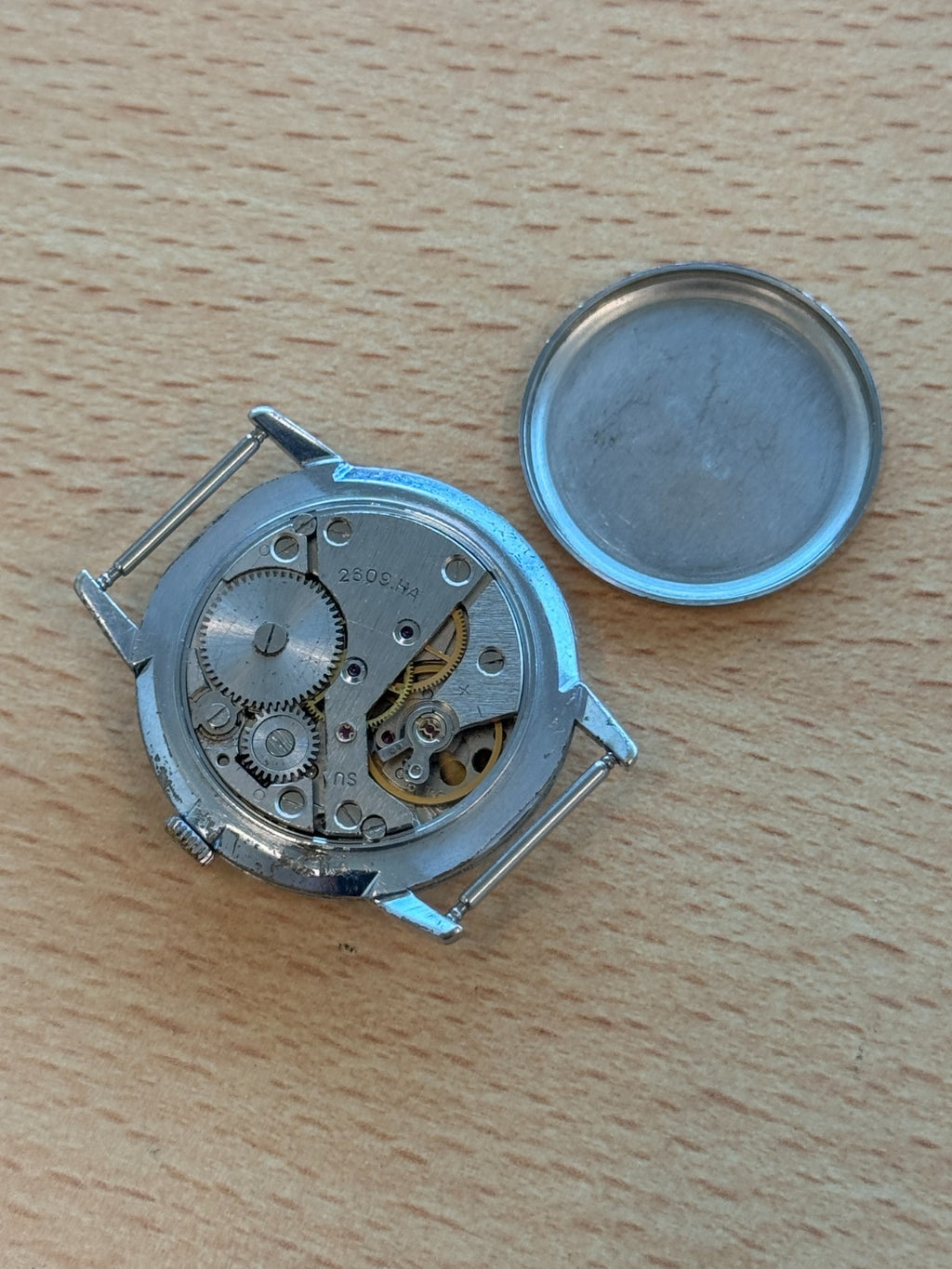 Vintage Soviet Russian Men's Watch - Raketa 2609.HA - Red Second Hand - Spares