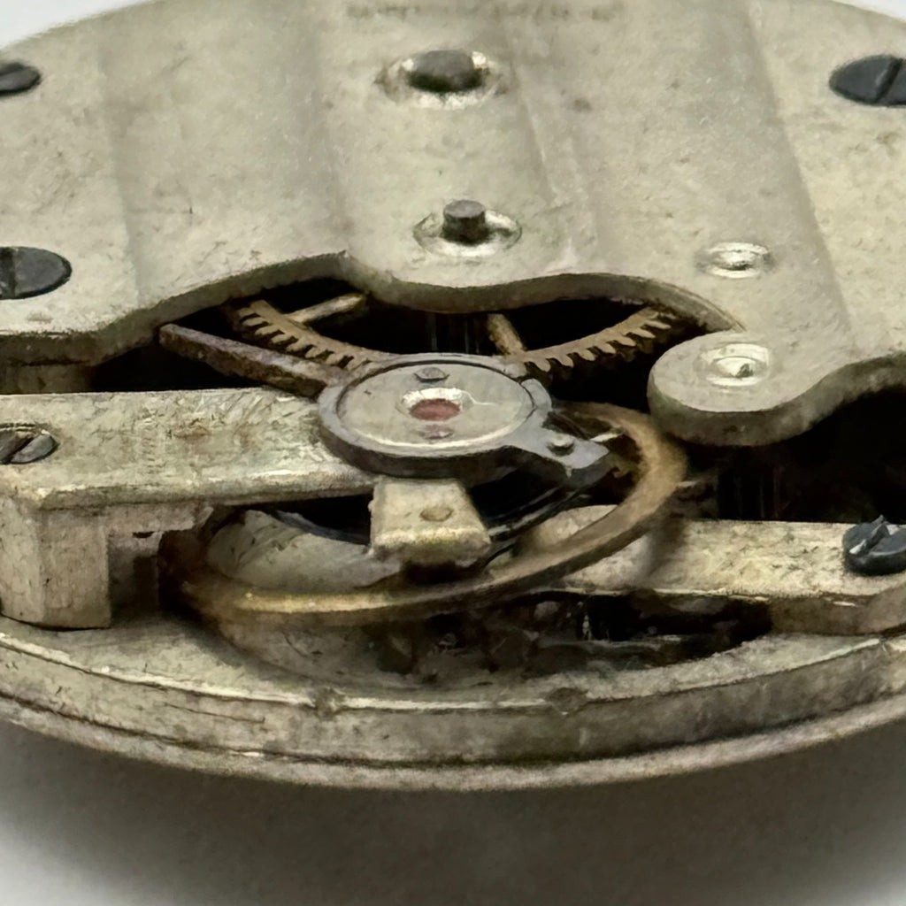 Unidentified Watch Movement Swiss Manual Wind Vintage Parts Repair 28.2mm