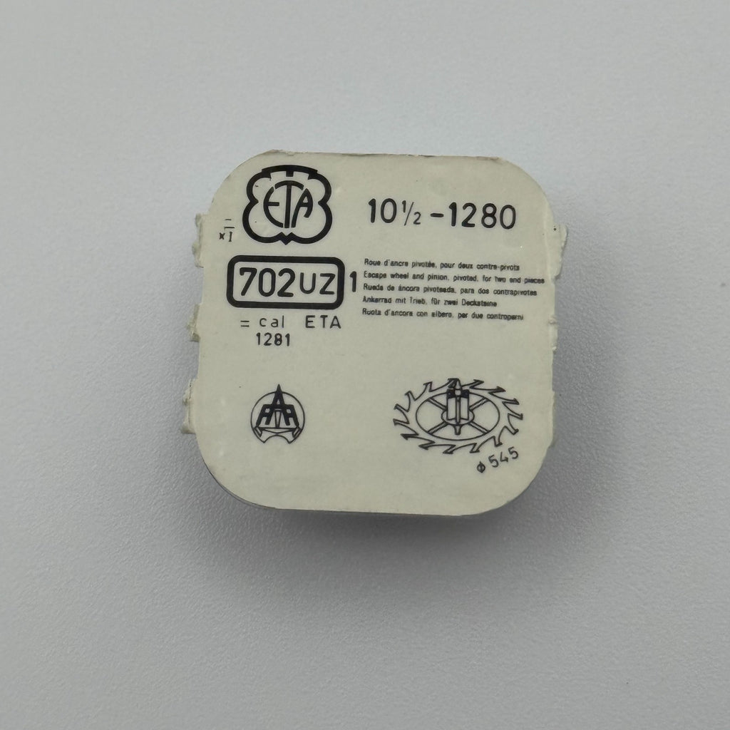 ETA 1280 Escape Wheel & Pinion - 10 1/2 - 702 - New Old Stock - Watch Parts