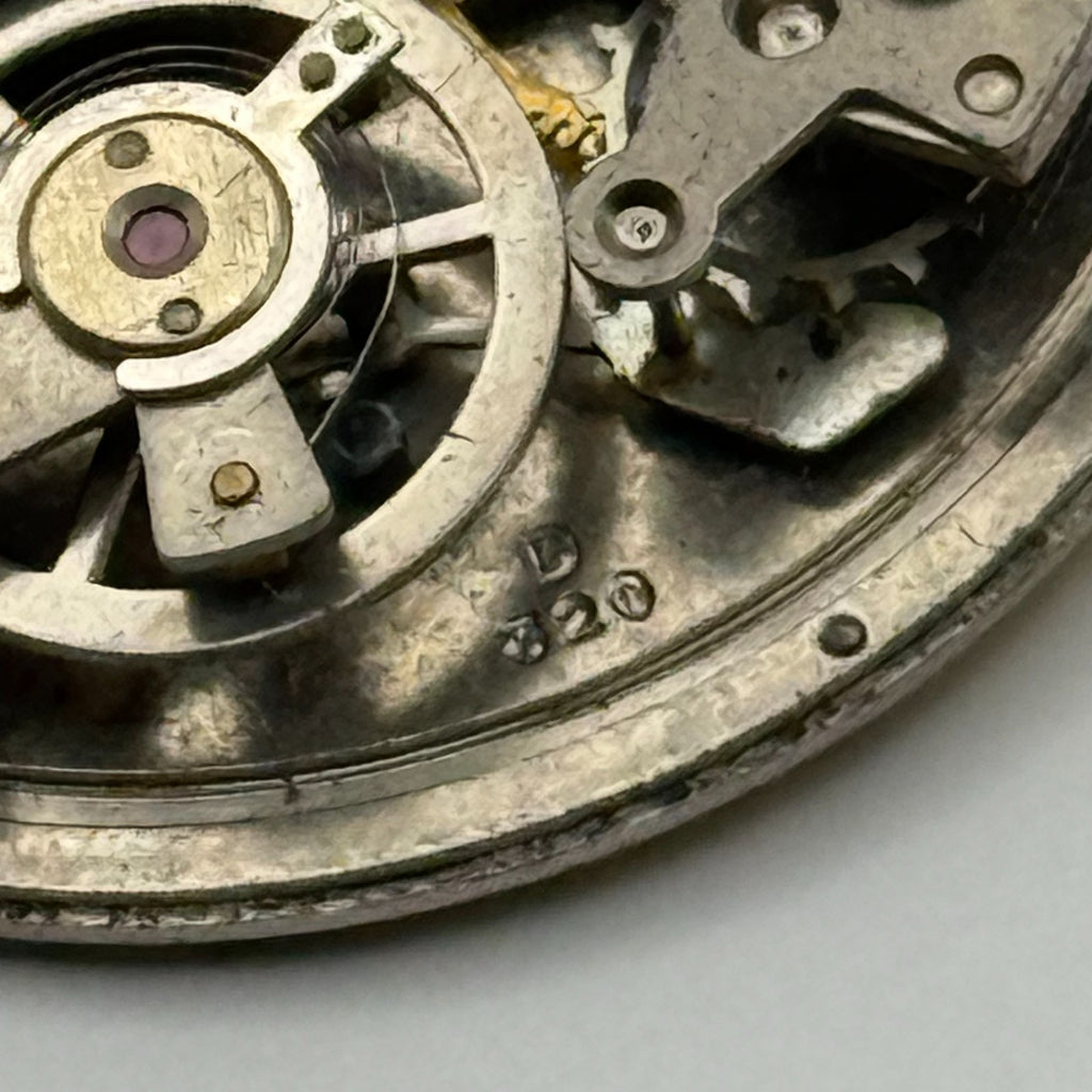 Desa 320 Watch Movement Lucerne Black Yellow Dial Burgana Manual Parts 34.6mm