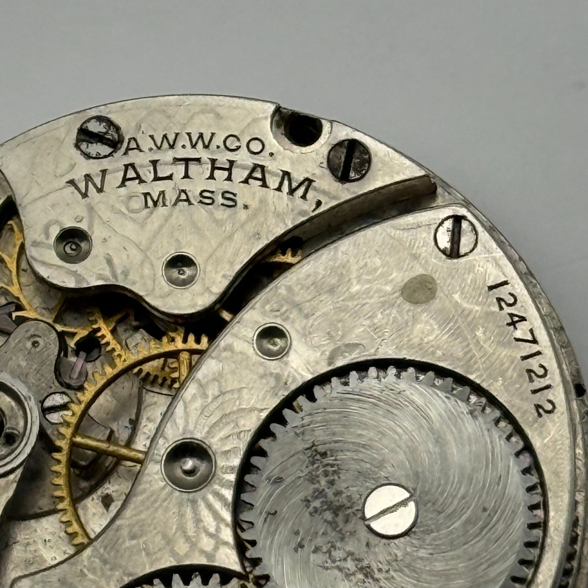 Waltham Grade 110 Watch Movement Model 1900 American Antique 0s Parts Repair
