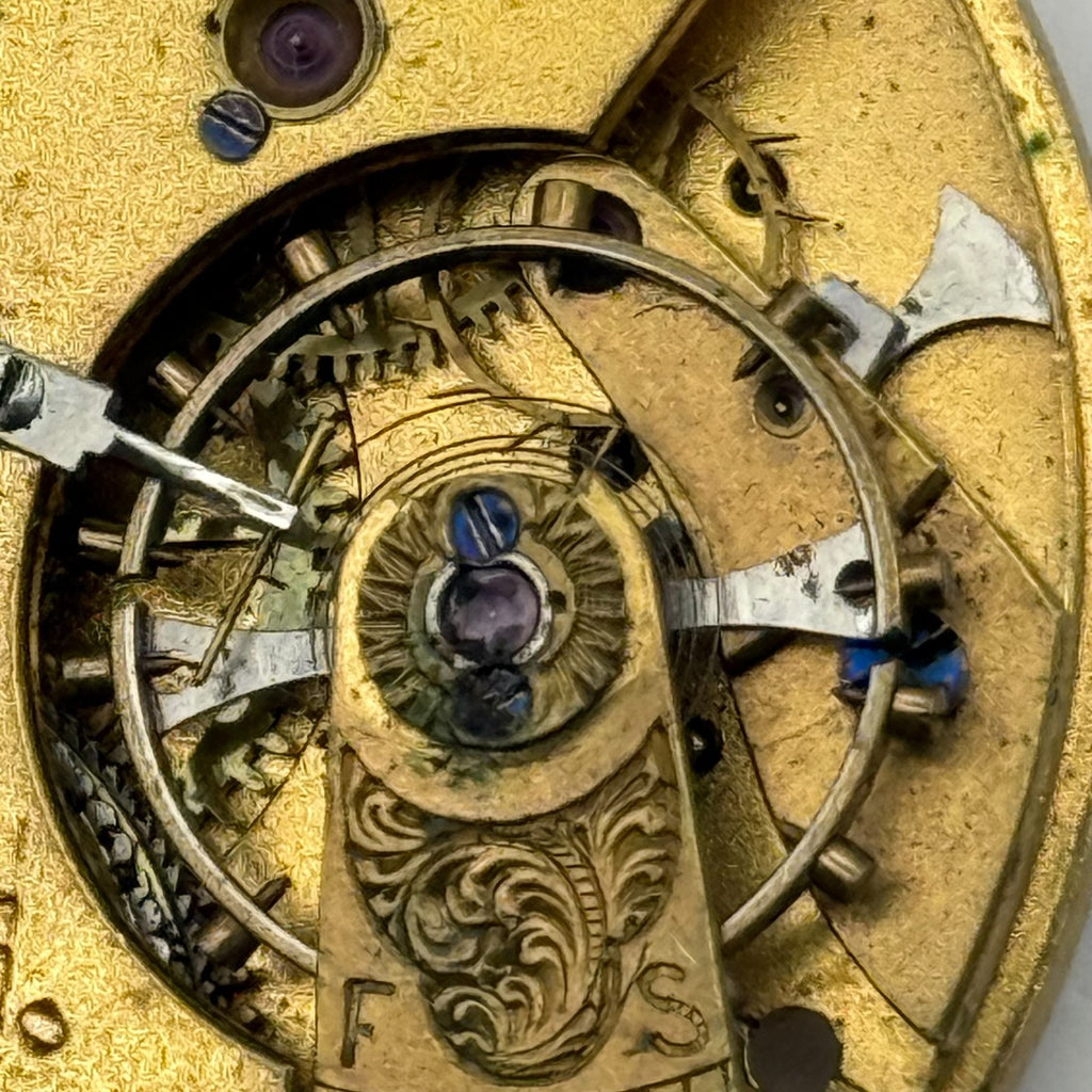 Thomas Blundell Liverpool Pocket Watch Movement - Lever - Running / Parts 42.7mm