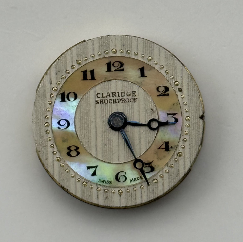 Claridge Watch Movement Shockproof Swiss Cylinder MOP Dial Parts Repair 19.5mm