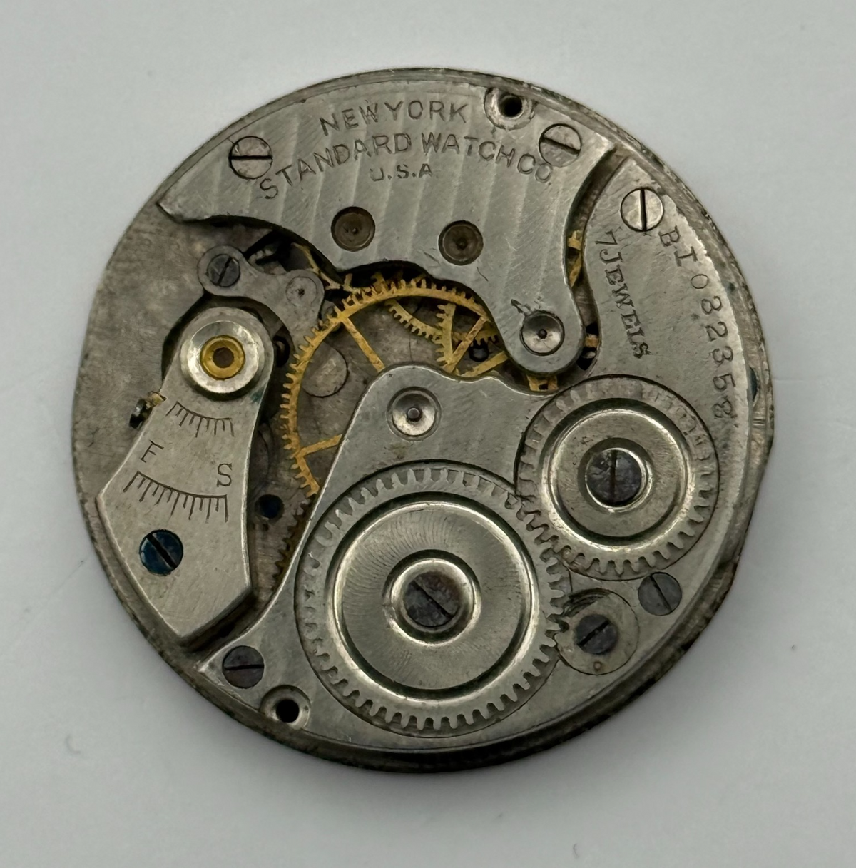 New York Standard Grade 306 Watch Movement Model BI American 1913 0s Parts