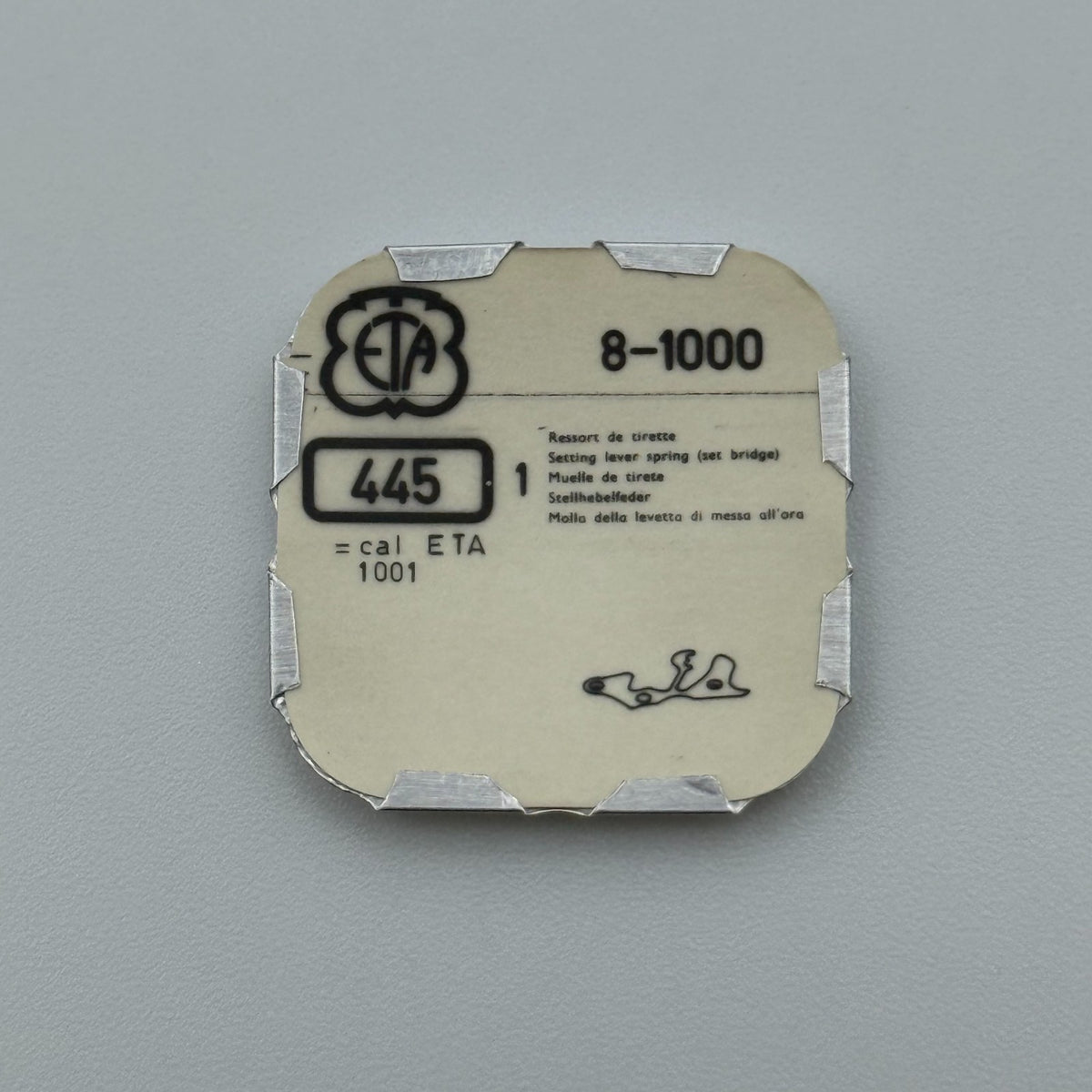ETA 1000 Setting Lever Spring - 8 - 445 - New Old Stock - Watch Parts