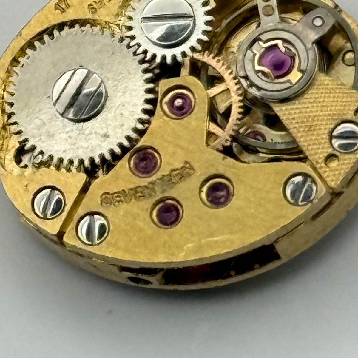 FE 68E4 Watch Movement Everite 17 Jewels Swiss Manual Wind Parts Repair 13.1mm