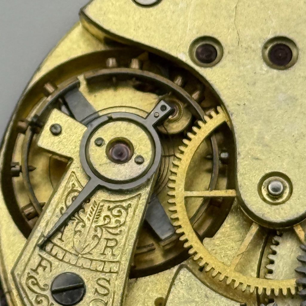 ABC Pocket Watch Movement Running Open Face 24 Hour Dial Parts Repair 40mm