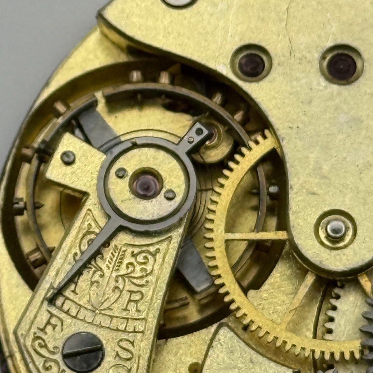 ABC Pocket Watch Movement Running Open Face 24 Hour Dial Parts Repair 40mm